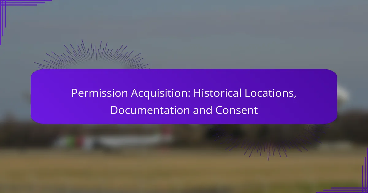 Permission Acquisition: Historical Locations, Documentation and Consent