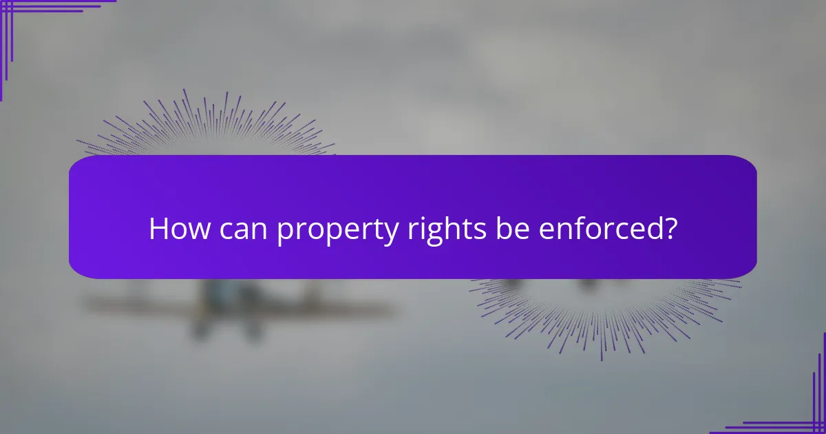 How can property rights be enforced?